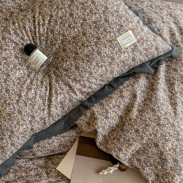 91家纺网 家纺一手货源 找家纺 汇庭 2022新款艾莎四件套棚拍 雅朵