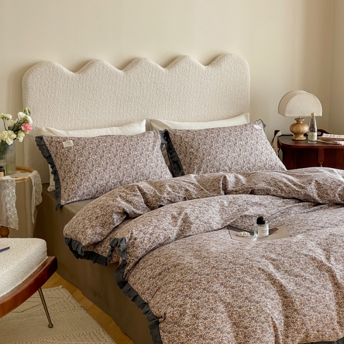 91家纺网 家纺一手货源 找家纺 汇庭 2022新款艾莎四件套棚拍 雅朵