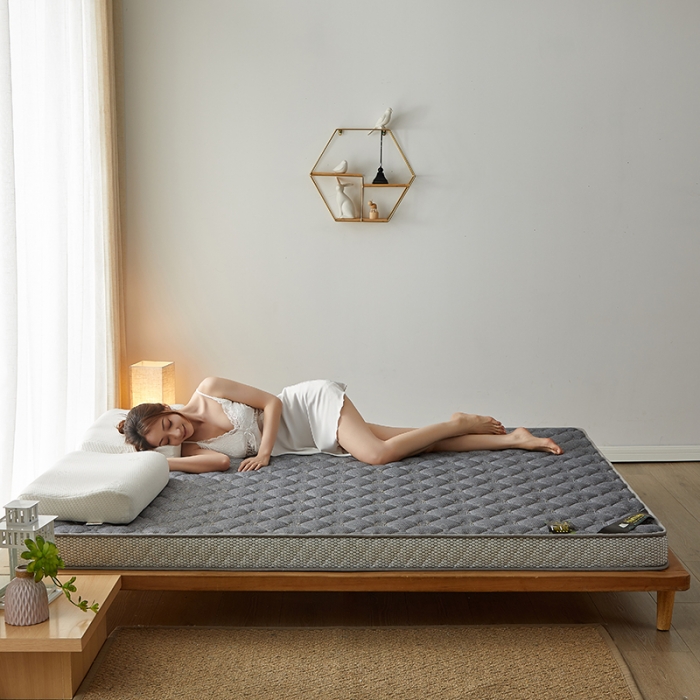 91家纺网 家纺一手货源 找家纺 优莱床垫 2024新款乳胶记忆海棉中国结款床垫 大床垫皇冠灰