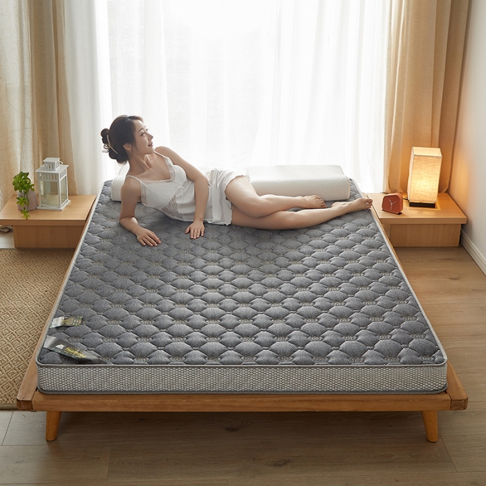 91家纺网 家纺一手货源 找家纺 优莱床垫 2024新款乳胶记忆海棉中国结款床垫 大床垫皇冠灰