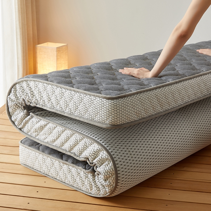 91家纺网 家纺一手货源 找家纺 优莱床垫 2024新款乳胶记忆海棉中国结款床垫 大床垫皇冠灰