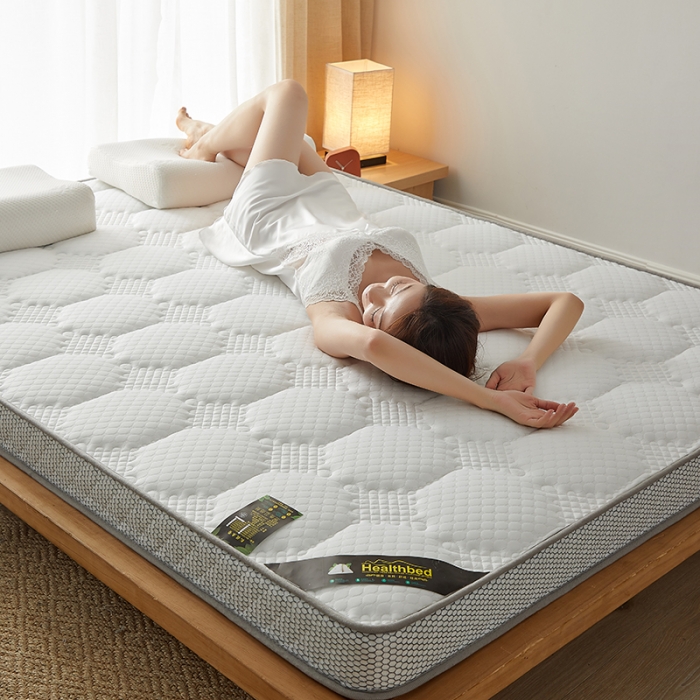 91家纺网 家纺一手货源 找家纺 优莱床垫 2024新款乳胶记忆海棉中国结款床垫 大床垫中国结白