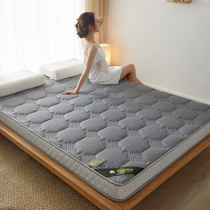 91家纺网 家纺一手货源 找家纺 优莱床垫 2024新款乳胶记忆海棉中国结款床垫 大床垫中国结灰