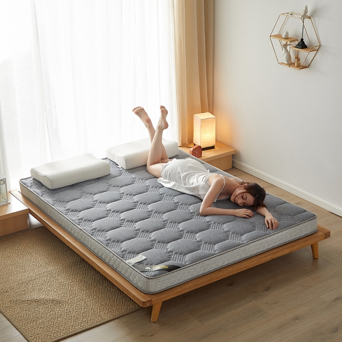 91家纺网 家纺一手货源 找家纺 优莱床垫 2024新款乳胶记忆海棉中国结款床垫 大床垫中国结灰