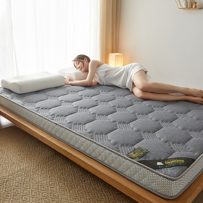 91家纺网 家纺一手货源 找家纺 优莱床垫 2024新款乳胶记忆海棉中国结款床垫 大床垫中国结灰