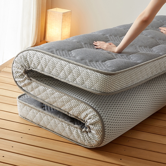 91家纺网 家纺一手货源 找家纺 优莱床垫 2024新款乳胶记忆海棉中国结款床垫 大床垫中国结灰