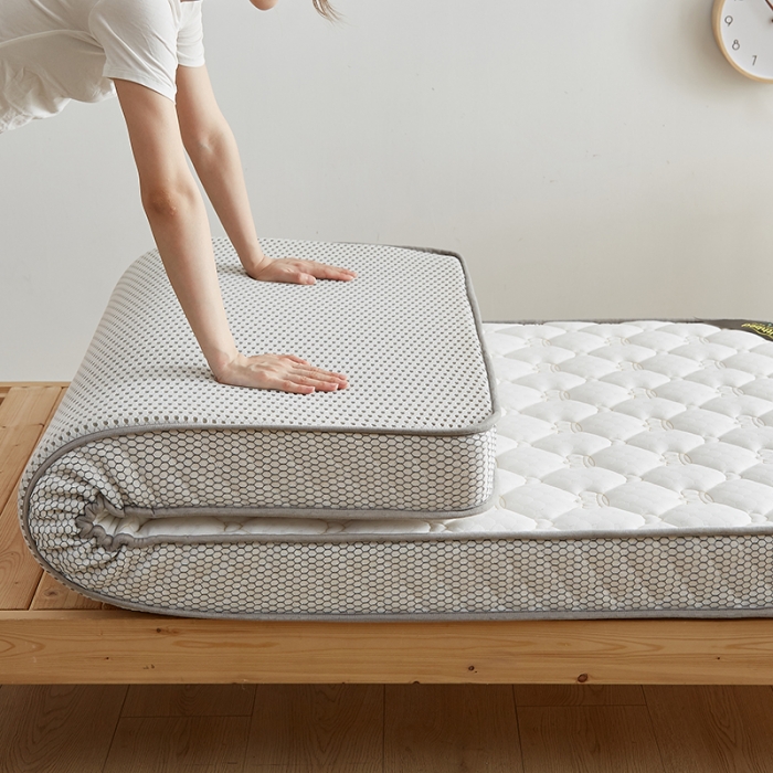 91家纺网 家纺一手货源 找家纺 优莱床垫 2024新款乳胶记忆海棉中国结款床垫 学生床垫皇冠白