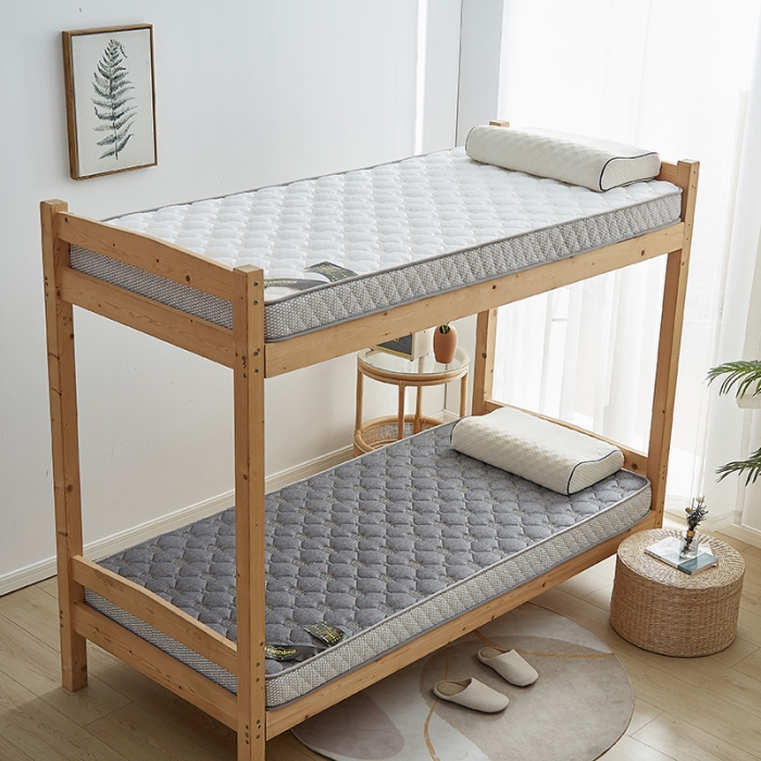 91家纺网 家纺一手货源 找家纺 优莱床垫 2024新款乳胶记忆海棉中国结款床垫 学生床垫皇冠灰