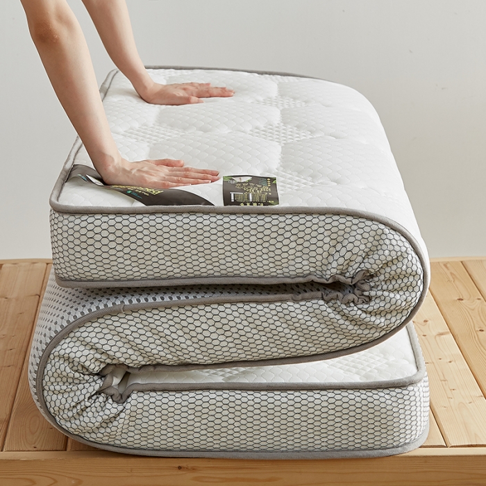 91家纺网 家纺一手货源 找家纺 优莱床垫 2024新款乳胶记忆海棉中国结款床垫 学生床垫中国结白