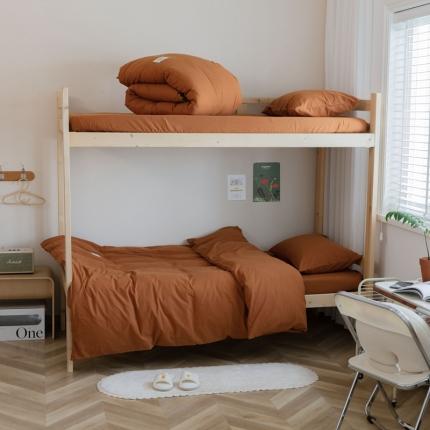 寐眠  2022新款学生三件套纯色双拼 焦糖纯色