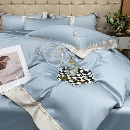 91家纺网 家纺一手货源 找家纺 （总）爱缦 2022新款爱莎公主系列100支长绒棉四件套