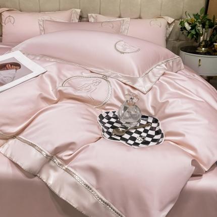 91家纺网 家纺一手货源 找家纺 （总）爱缦 2022新款爱莎公主系列100支长绒棉四件套