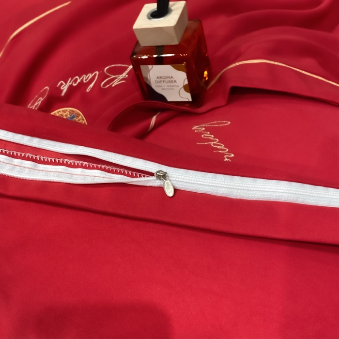 91家纺网 家纺一手货源 找家纺 靓生活 2022新款花样年华H款 花样年华-大红