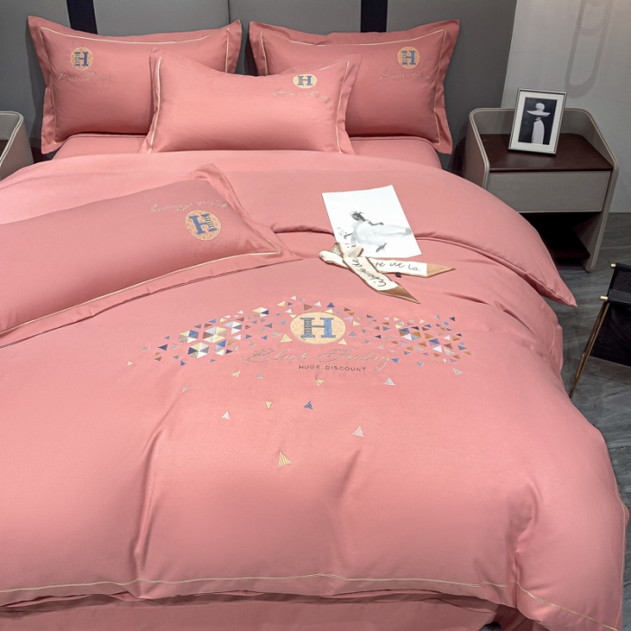 91家纺网 家纺一手货源 找家纺 靓生活 2022新款花样年华H款 花样年华-豆沙