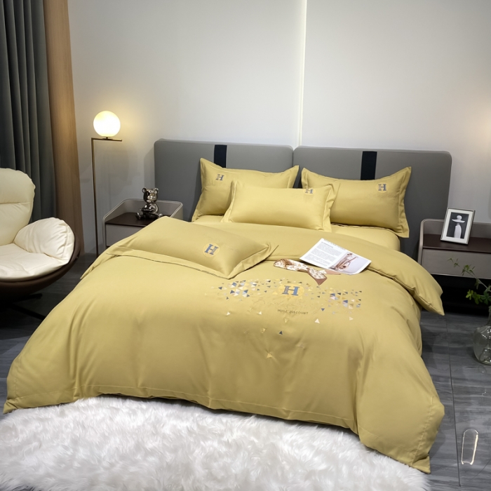 91家纺网 家纺一手货源 找家纺 靓生活 2022新款花样年华H款 花样年华-黄绿