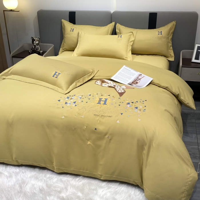 91家纺网 家纺一手货源 找家纺 靓生活 2022新款花样年华H款 花样年华-黄绿