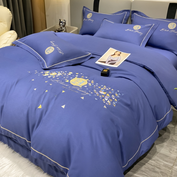 91家纺网 家纺一手货源 找家纺 靓生活 2022新款花样年华H款 花样年华-深蓝