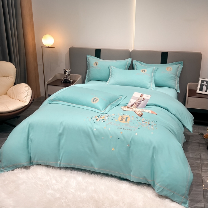 91家纺网 家纺一手货源 找家纺 靓生活 2022新款花样年华H款 花样年华-水蓝