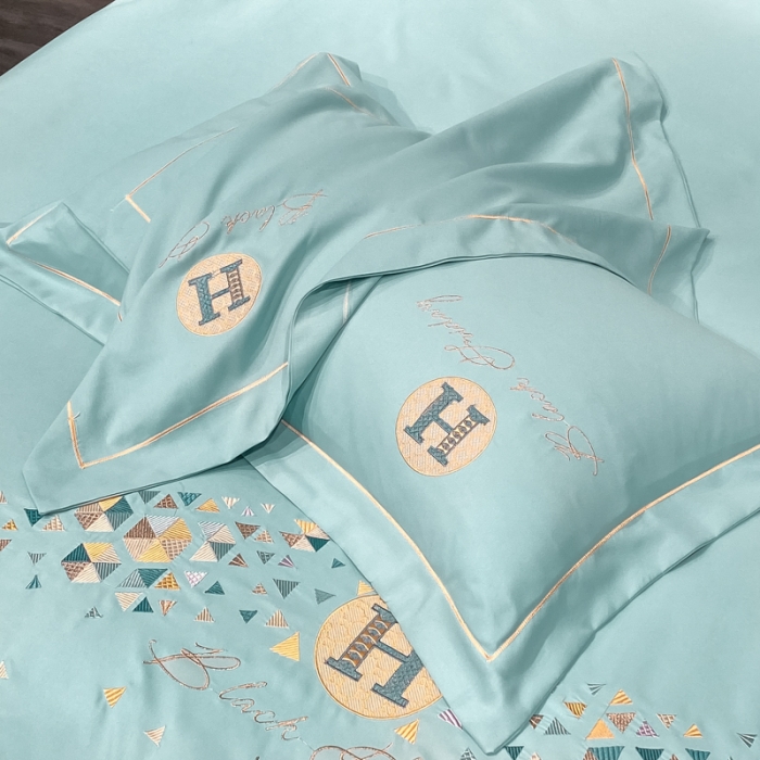 91家纺网 家纺一手货源 找家纺 靓生活 2022新款花样年华H款 花样年华-水蓝