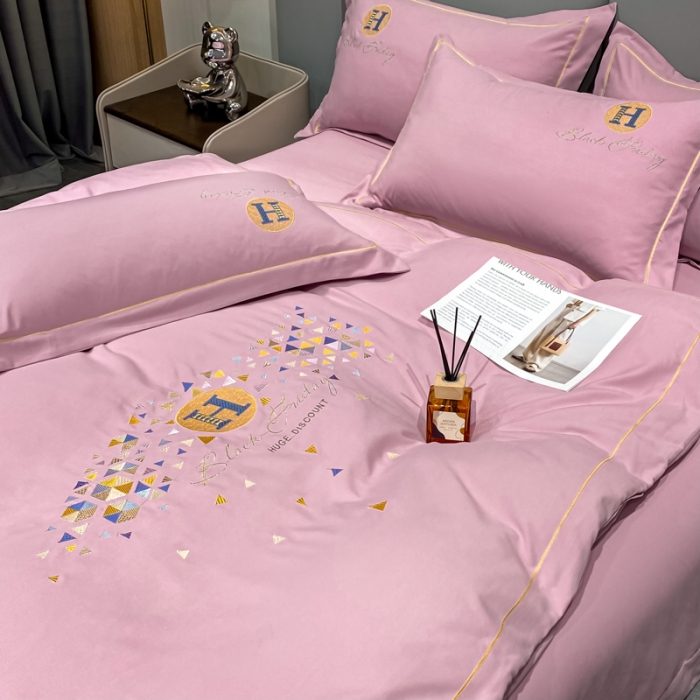 91家纺网 家纺一手货源 找家纺 靓生活 2022新款花样年华H款 花样年华-中粉