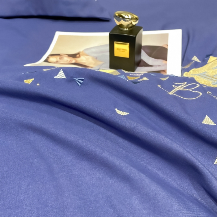 91家纺网 家纺一手货源 找家纺 靓生活 2022新款花样年华H款 花样年华-深蓝