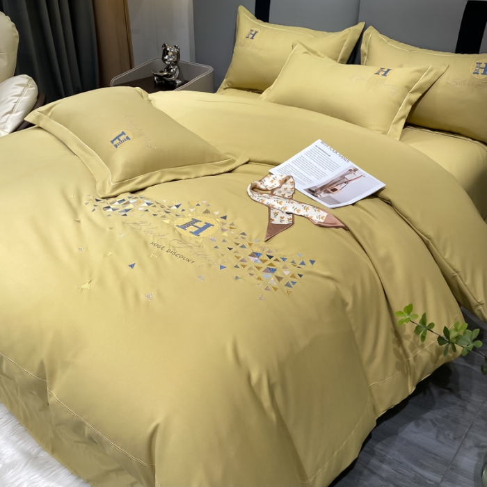 91家纺网 家纺一手货源 找家纺 靓生活 2022新款花样年华H款 花样年华-黄绿