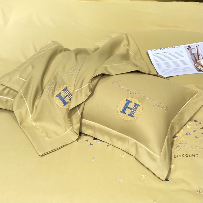 91家纺网 家纺一手货源 找家纺 靓生活 2022新款花样年华H款 花样年华-黄绿