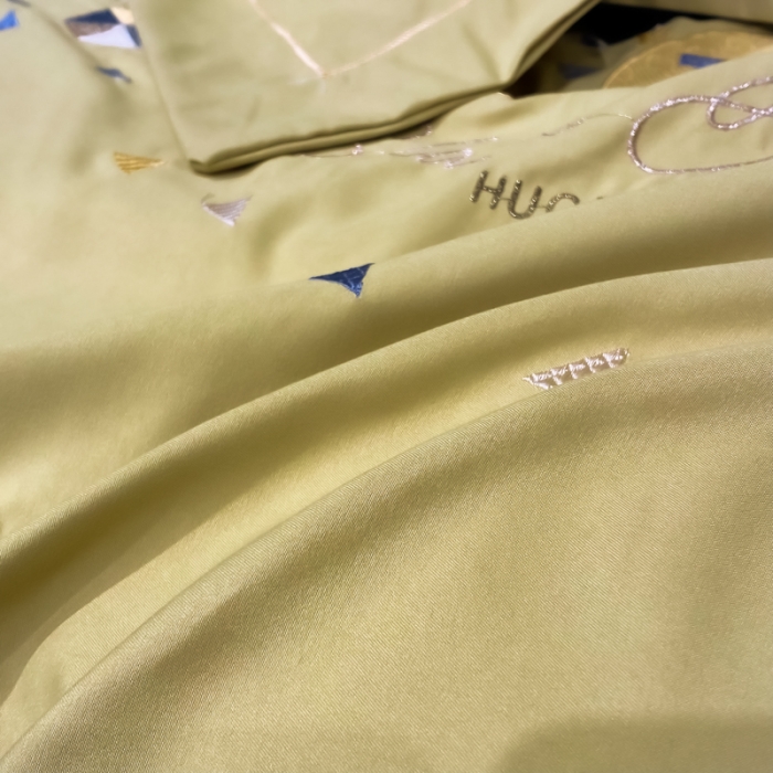 91家纺网 家纺一手货源 找家纺 靓生活 2022新款花样年华H款 花样年华-黄绿