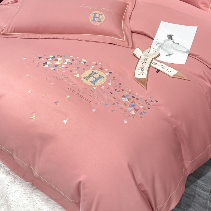 91家纺网 家纺一手货源 找家纺 靓生活 2022新款花样年华H款 花样年华-豆沙