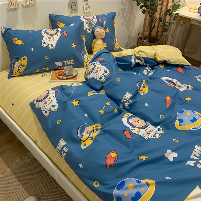 91家纺网 家纺一手货源 找家纺 西引力 2022新款全棉印花单被套 宇航员