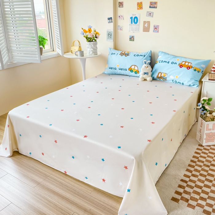 91家纺网 家纺一手货源 找家纺 （总）西引力 2022新款全棉印花单床单和床笠