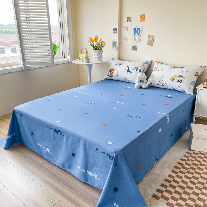 91家纺网 家纺一手货源 找家纺 （总）西引力 2022新款全棉印花单床单和床笠