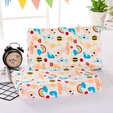 91家纺网 家纺一手货源 找家纺 儿童乳胶枕大号50*30学生卡通全棉枕套乳胶枕(含内外套)