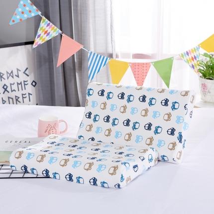 91家纺网 家纺一手货源 找家纺 儿童乳胶枕大号50*30学生卡通全棉枕套乳胶枕(含内外套)