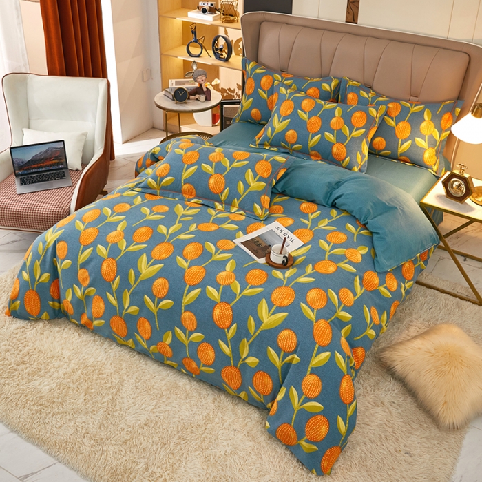 91家纺网 家纺一手货源 找家纺 (总) 雲归梦 2022新款全棉AB版加厚磨毛四件套