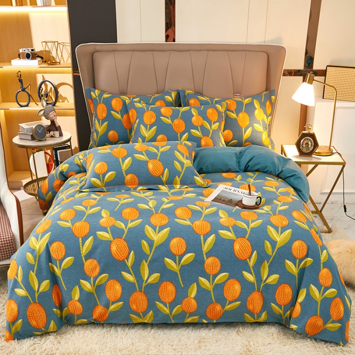 91家纺网 家纺一手货源 找家纺 (总) 雲归梦 2022新款全棉AB版加厚磨毛四件套