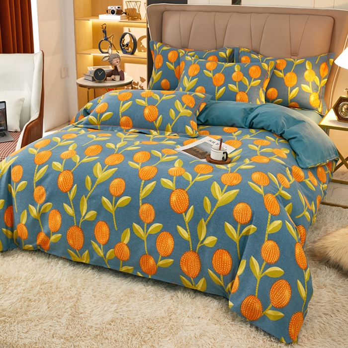 91家纺网 家纺一手货源 找家纺 (总) 雲归梦 2022新款全棉AB版加厚磨毛四件套