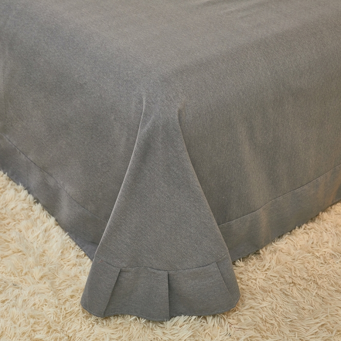 91家纺网 家纺一手货源 找家纺 雲归梦 2022新款全棉AB版加厚磨毛四件套 朵唯-灰