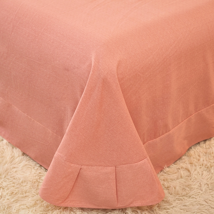 91家纺网 家纺一手货源 找家纺 雲归梦 2022新款全棉AB版加厚磨毛四件套 庭榭小花-粉