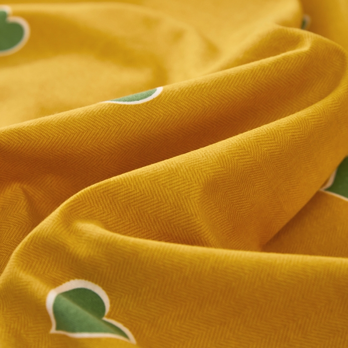 91家纺网 家纺一手货源 找家纺 雲归梦 2022新款全棉AB版加厚磨毛四件套 心动-黄