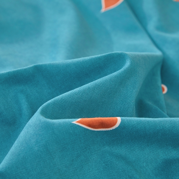 91家纺网 家纺一手货源 找家纺 雲归梦 2022新款全棉AB版加厚磨毛四件套 心动-蓝