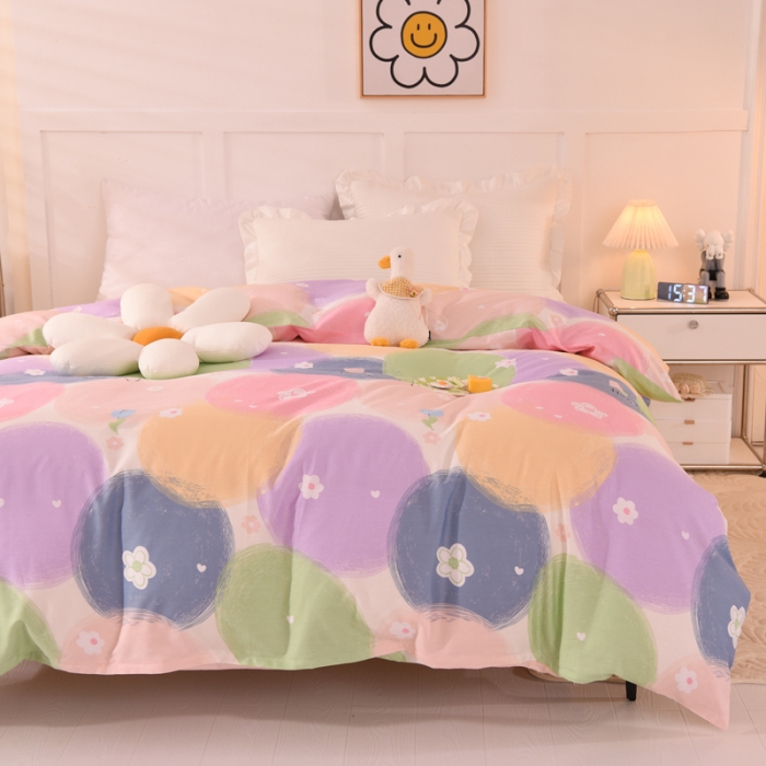 91家纺网 家纺一手货源 找家纺 甜之梦 新款12868全棉定制尺寸印花系列单被套 魔法花园