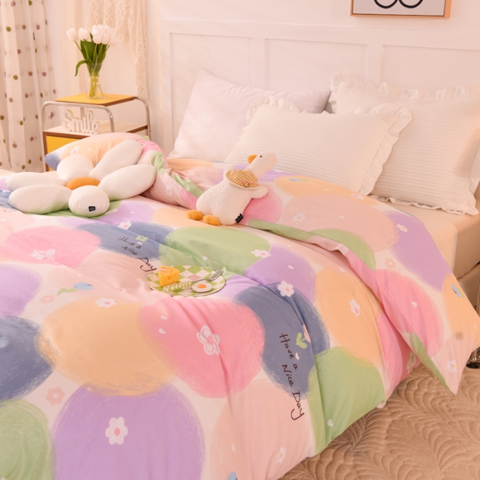 91家纺网 家纺一手货源 找家纺 甜之梦 新款12868全棉定制尺寸印花系列单被套 魔法花园