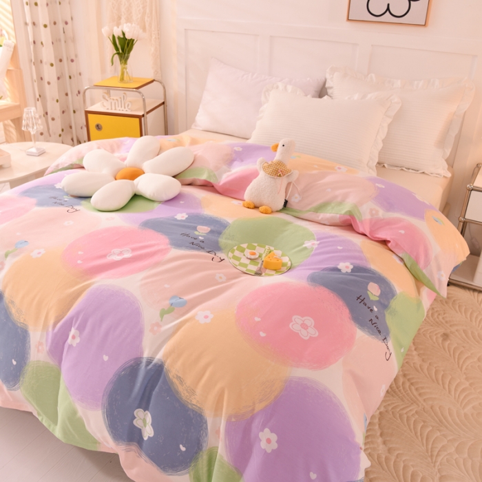 91家纺网 家纺一手货源 找家纺 甜之梦 新款12868全棉定制尺寸印花系列单被套 魔法花园