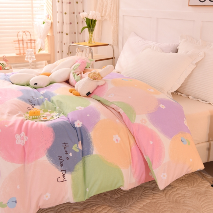 91家纺网 家纺一手货源 找家纺 甜之梦 新款12868全棉定制尺寸印花系列单被套 魔法花园