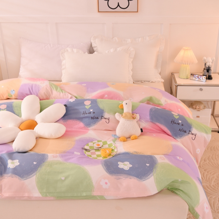 91家纺网 家纺一手货源 找家纺 甜之梦 新款12868全棉定制尺寸印花系列单被套 魔法花园