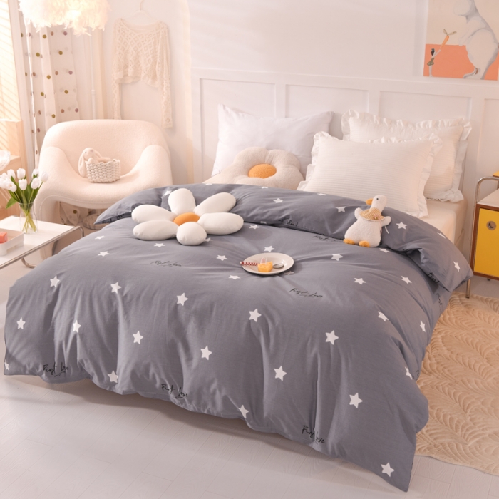 91家纺网 家纺一手货源 找家纺 甜之梦 新款12868全棉定制尺寸印花系列单被套 新纯色星空