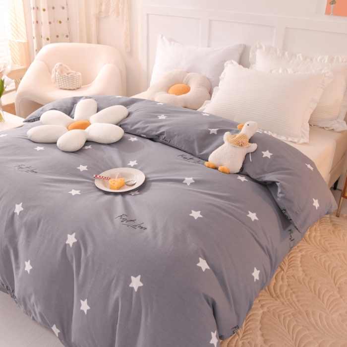 91家纺网 家纺一手货源 找家纺 甜之梦 新款12868全棉定制尺寸印花系列单被套 新纯色星空