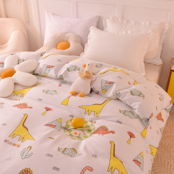 91家纺网 家纺一手货源 找家纺 甜之梦 新款12868全棉定制尺寸印花系列单被套 新侏罗纪