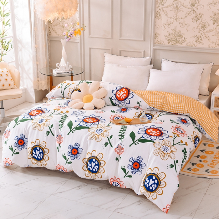 91家纺网 家纺一手货源 找家纺 甜之梦 新款12868全棉定制尺寸印花系列单被套 蝶恋花